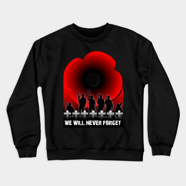 We will Never Forget, Band of Brothers Crewneck Sweatshirt by Hunter